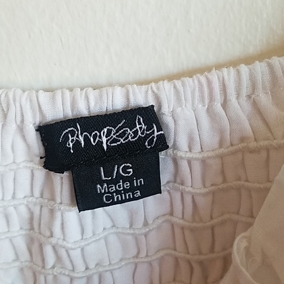 ✅White & Gray Ruffle Dress Sphagetti Straps - Picture 5 of 9